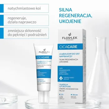 Flos-Lek Pharma Cica Care, naprawczy balsam do ust, 10 g