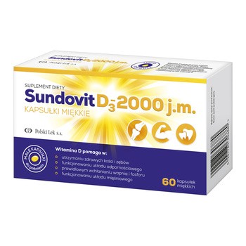 Sundovit D3-2000 j.m., kapsułki miękkie, 60 szt.