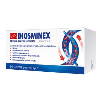 Diosminex, 500 mg, tabletki powlekane, 60 szt.