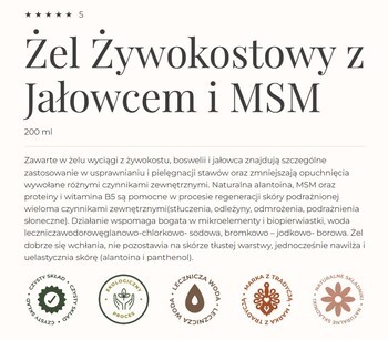 Gorvita, żel żywokostowy z jałowcem i MSM, 200 ml