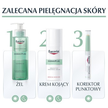 Eucerin DermoPure, krem kojący w trakcie kuracji przeciwtrądzikowych, skóra trądzikowa i z niedoskonałościami, 50 ml