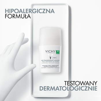 Vichy, antyperspirant w kulce do skóry wrażliwej lub po depilacji, 50 ml