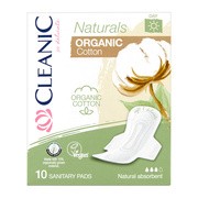 Cleanic Naturals Organic Cotton Day, podpaski higieniczne ze skrzydełkami, 10 szt.