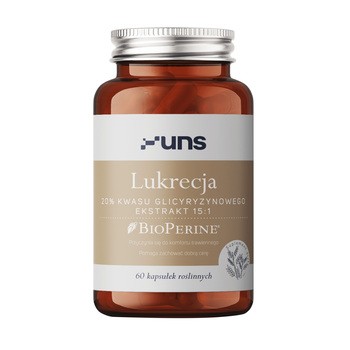 Uns Lukrecja + Bioperine, kapsułki, 60 szt.