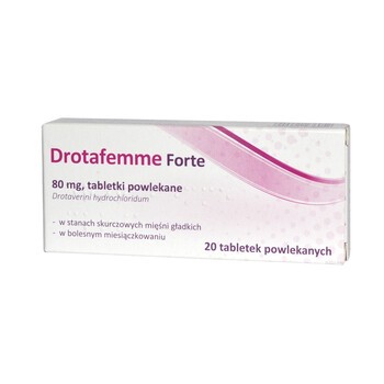 Drotafemme Forte, 80 mg, tabletki powlekane, 20 szt.