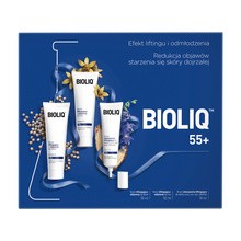 Zestaw Promocyjny Bioliq 55+, krem na dzień, 50 ml + krem na noc, 50 ml + krem do skóry wokół oczu, ust, 30 ml