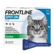 Frontline Spot-on Kot, ochrona przeciw pchłom i kleszczom, krople w pipetach, 0,5 ml x 3 szt. https://azcdn.doz.pl/image/d/product/8127f747-scale-180x180.png