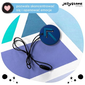 Jellystone Designs, wisiorek antystresowy Strzałka, granatowy, 1 szt.