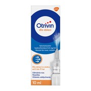 Otrivin 0.05%, (0,5 mg/ml), dla dzieci, aerozol do nosa, 10 ml
