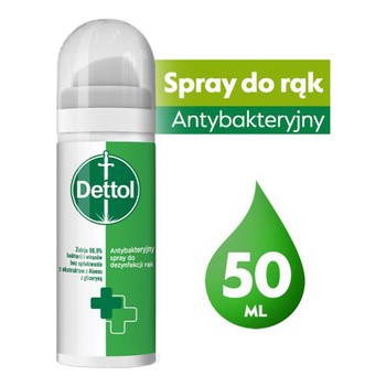 Dettol antybakteryjny spray do dezynfekcji rąk, 50 ml