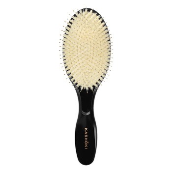 Kashoki Smooth White Detangler XL, duża szczotka z białym włosiem dzika, owalna, 1 szt.