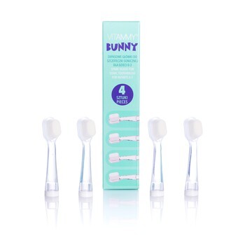 Vitammy Bunny, końcówki do szczoteczki sonicznej 0-3 lata, 4 szt.