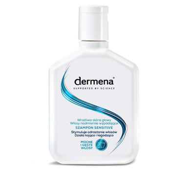 Dermena Sensitive, szampon do wrażliwej skóry głowy i nadmiernie wypadających włosów, 200ml