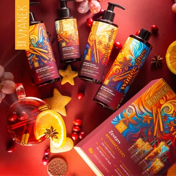 Vianek, zestaw do ciała Winter Vibes o zapachu grzanego wina, 400 ml + 300 ml + 300 ml + 145 ml