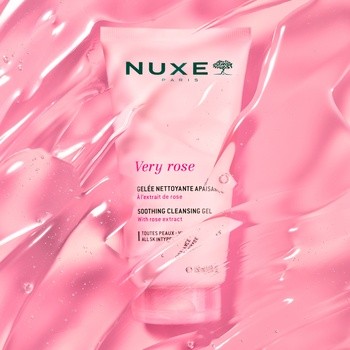 Nuxe Very Rose, żel łagodzący do mycia twarzy, 150 ml