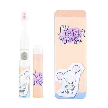 Vitammy Smile MiniMini+, szczoteczka soniczna dla dzieci Myszka w Paski, 1 szt.