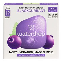 Waterdrop, Microdrink Boost Blackcurrant, kostki musujące do przygotowania napoju, 2 g x 12 szt.