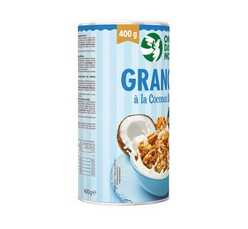 OneDayMore Granola à la Coconut Biscuit z chipsami kokosowymi i białą czekoladą, 400 g