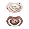 Canpol Babies, smoczek silikonowy symetryczny, light touch, Sleepy Koala, pink, 6-18 m, 2 szt.