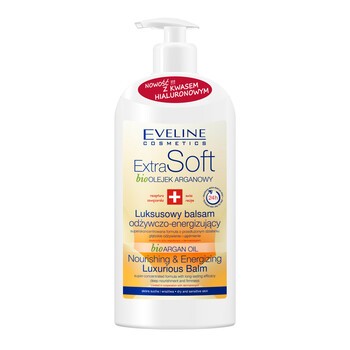 Eveline Extra Soft, luksusowy balsam z olejkiem arganowym, odżywczo-energizujący, 350 ml
