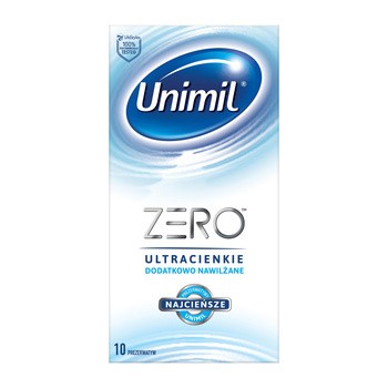Unimil Zero, prezerwatywy lateksowe, ultracienkie, 10 szt.