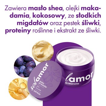 Solamor, maska do włosów, Plum Chocolate, 200 ml