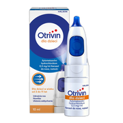 Otrivin dla dzieci, 0,5mg/ml, aerozol do nosa, 10 ml, pompka z boku