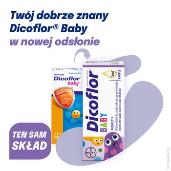 Dicoflor Baby, probiotyk, krople, 5 ml