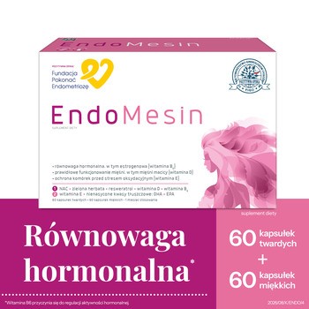 EndoMesin, kapsułki, 60 szt. kapsułek miękkich + 60 szt. kapsułek twardych