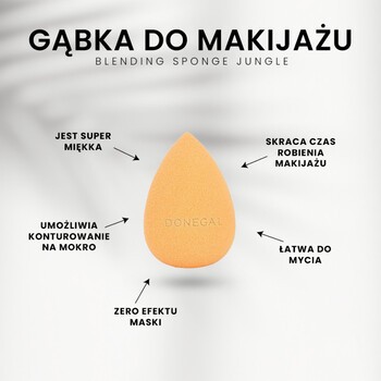 Donegal Blending Sponge Jungle, gąbka do makijażu Super Soft, 1 szt.