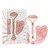 Zestaw Crystallove Rose Quartz, roller do twarzy + płytka gua sha + buteleczka roll-on, 1 szt.