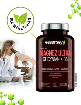 Essensey Magnez Ultra Glicynian + B6, kapsułki, 90 szt.