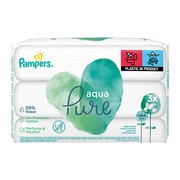 Pampers Aqua Pure, chusteczki nawilżane dla niemowląt, 3 x 48 szt.