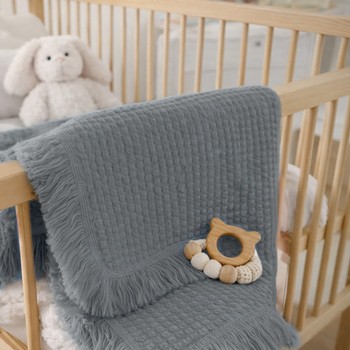 Lionelo Muslin Blanket, niemowlęcy kocyk muślinowy, Grey Dove, 1 szt.
