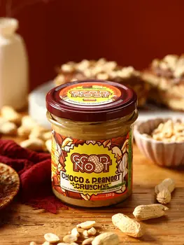 Good Noot Choco & Peanoot Crunchy, krem z orzechów arachidowych i czekoladą z kawałkami orzechów bez dodatku cukru, 330 mg