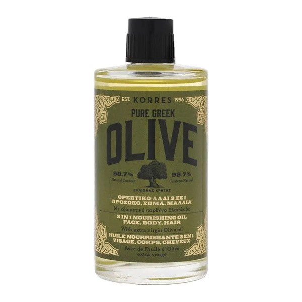 Korres Korres Olive, nawilżający olejek do ciała, twarzy i włosów 3w1, 100 ml