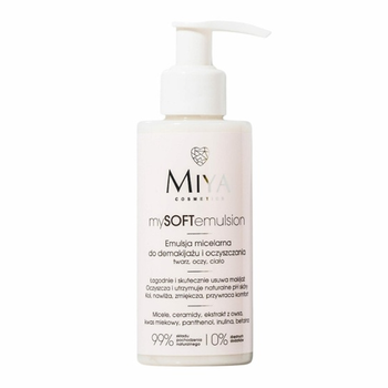 Miya Cosmetics mySoftemulsion, emulsja micelarna do demakijażu i oczyszczania, 140 ml