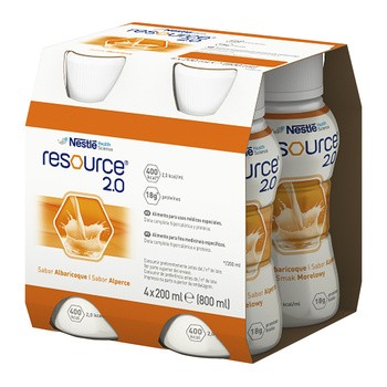 Resource 2.0, płyn o smaku morelowym, 4 x 200 ml