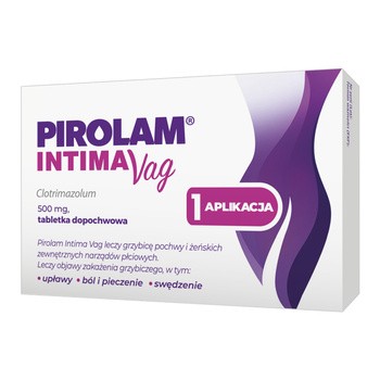 Pirolam Intima Vag, 500 mg, tabletka dopochwowa, 1 szt.