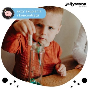 Jellystone Designs, butelka sensoryczna DIY, turkusowa, 1 szt.