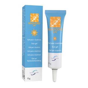 Kelo-cote Solaire SPF 30, plaster silikonowy w żelu do leczenia blizn na twarzy z filtrami UVA/UVB, 15 g