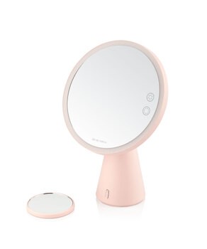 Beautifly Smart Moon Mirror z wbudowanym głośnikiem Bluetooth, lustro z regulacją światła LED, 1 szt.