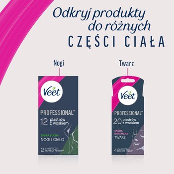 Veet Easy-Gel Bikini, plastry z woskiem dla skóry wrażliwej, 16 szt.