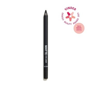 Gosh Matte Eye Liner, matowa kredka do oczu, wodoodporna, 002 Matt Black, 1,2 g
