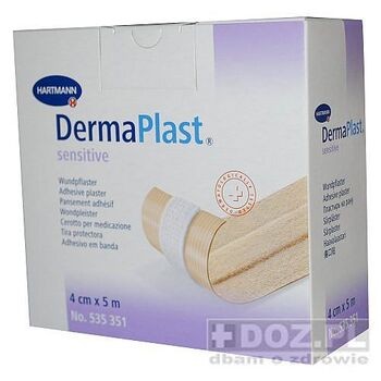 Dermaplast sensitiv plaster niejałowy 5 m x 4 cm, 1 szt