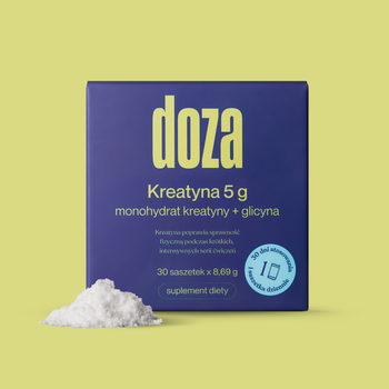 Doza Kreatyna 5 g Monohydrat + Glicyna, saszetki z proszkiem, 30 szt.