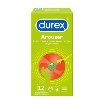 Durex Arouser, prezerwatywy prążkowane, 12 szt.