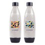 SodaStream Fuse Bubble Mosaic, butelka 1L czarna, 2 szt.