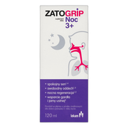 Zatogrip Noc 3+, płyn, smak malinowy, 120 ml