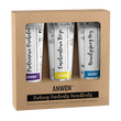 Zestaw odżywek do wysokiej porowatości Anwen, proteinowa orchidea + emolientowa róża + nawilżający bez, 3x100 ml